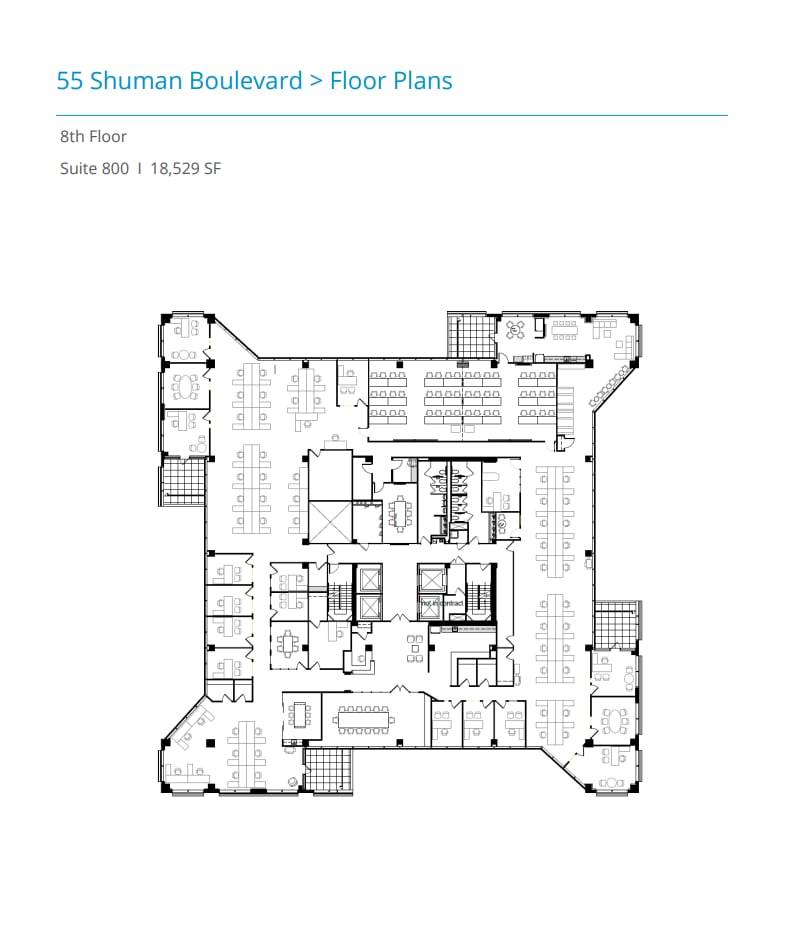 55 Shuman Blvd, Naperville, IL à louer Plan d’étage- Image 1 de 1