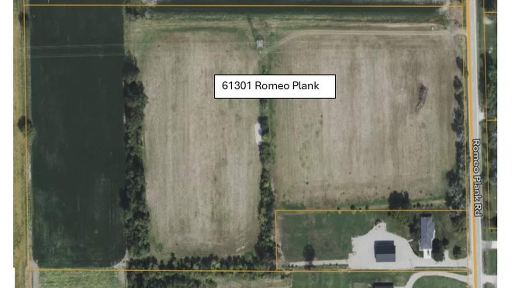 61301 Romeo Plank rd, Ray, MI for sale Aerial- Image 1 of 2