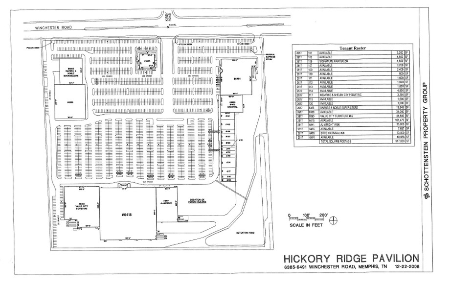 6385-6389 Winchester, Memphis, TN à vendre - Plan de site - Image 1 de 1