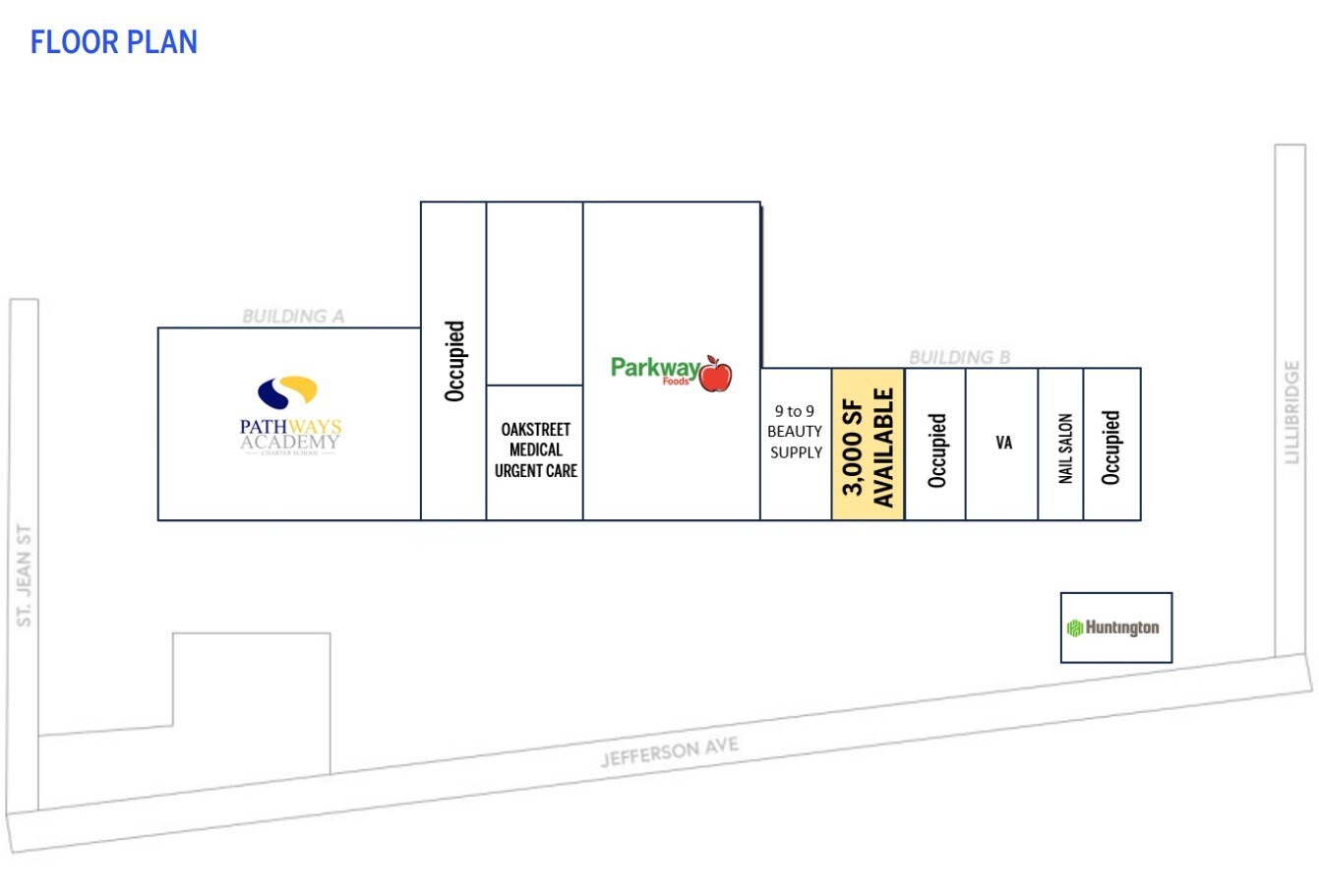 11250 E Jefferson Ave, Detroit, MI à louer Plan d’étage- Image 1 de 1