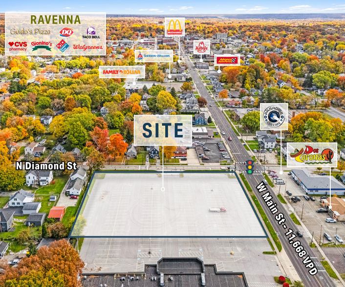 832 W Main St, Ravenna, OH for lease - Aerial - Image 2 of 6