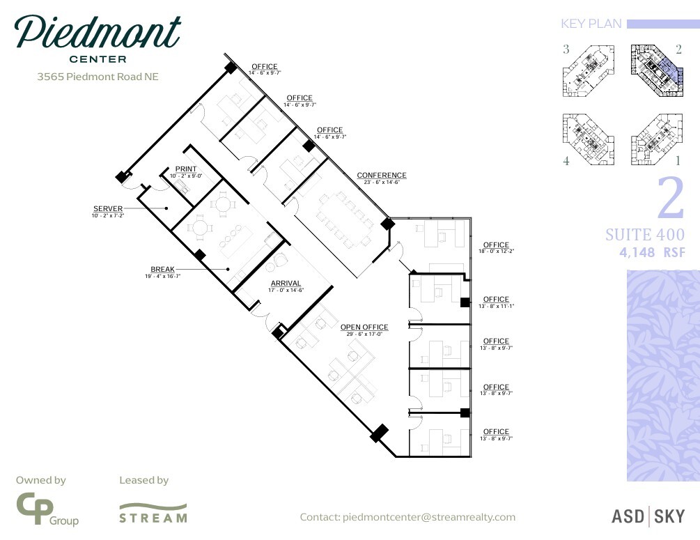 3495 Piedmont Rd NE, Atlanta, GA à louer Plan d’étage- Image 1 de 1
