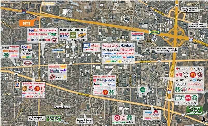 1990 N Roselle Rd, Schaumburg, IL à vendre - Aérien - Image 2 de 9