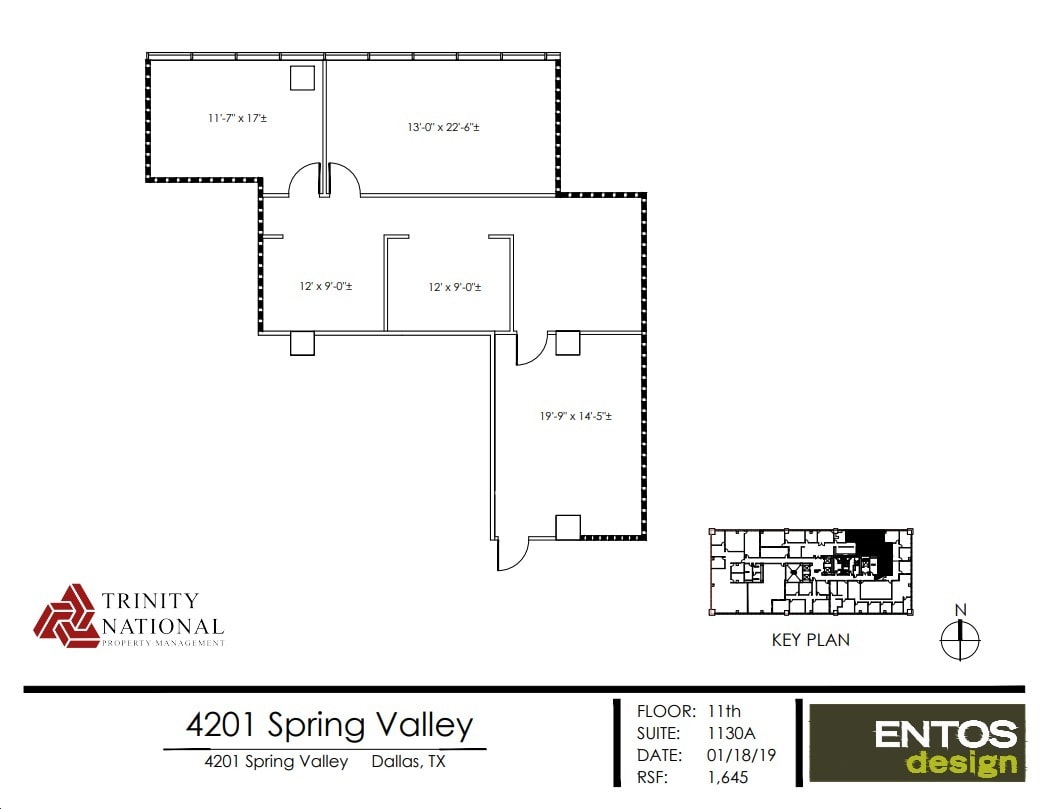 4201 Spring Valley Rd, Dallas, TX à louer Plan d’étage- Image 1 de 1