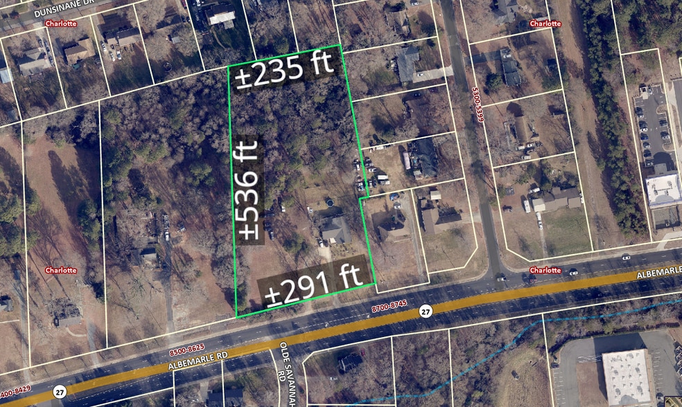 8705 Albemarle Rd, Charlotte, NC à vendre - Aérien - Image 3 de 7