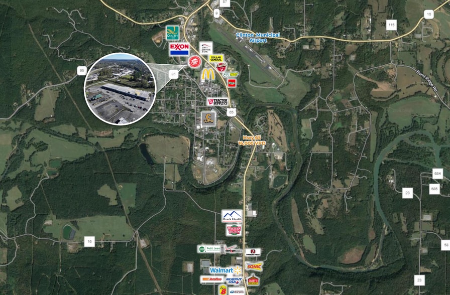 117-133 Bone St, Clinton, AR for lease - Aerial - Image 3 of 3