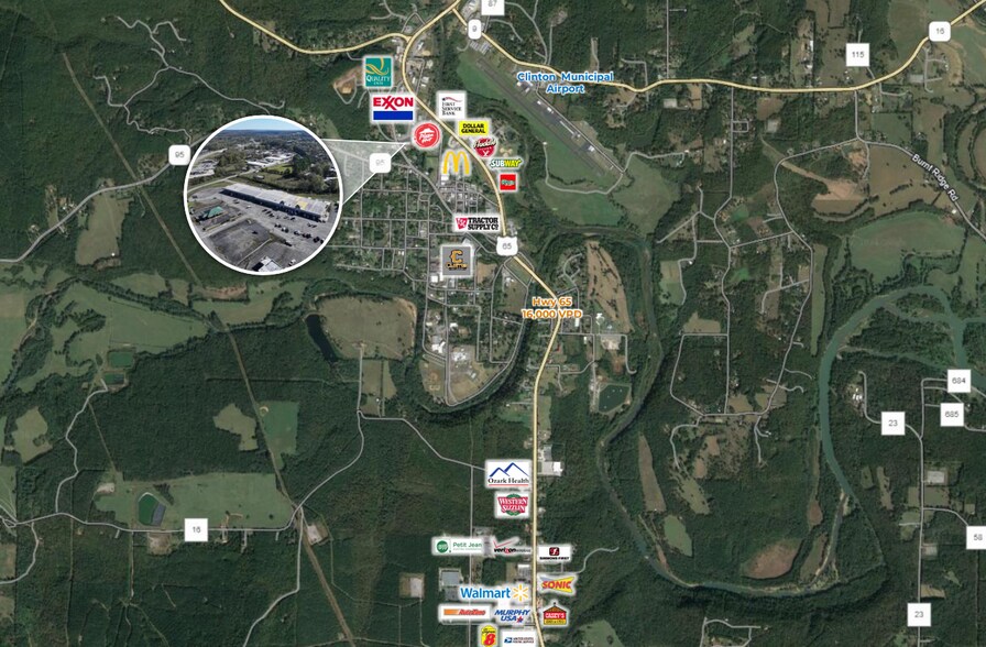 117-133 Bone St, Clinton, AR à louer - Aérien - Image 3 de 3
