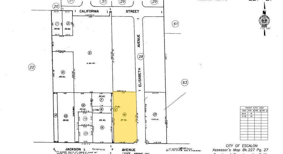 2226 Jackson Ave, Escalon, CA à vendre - Plan cadastral - Image 3 de 3