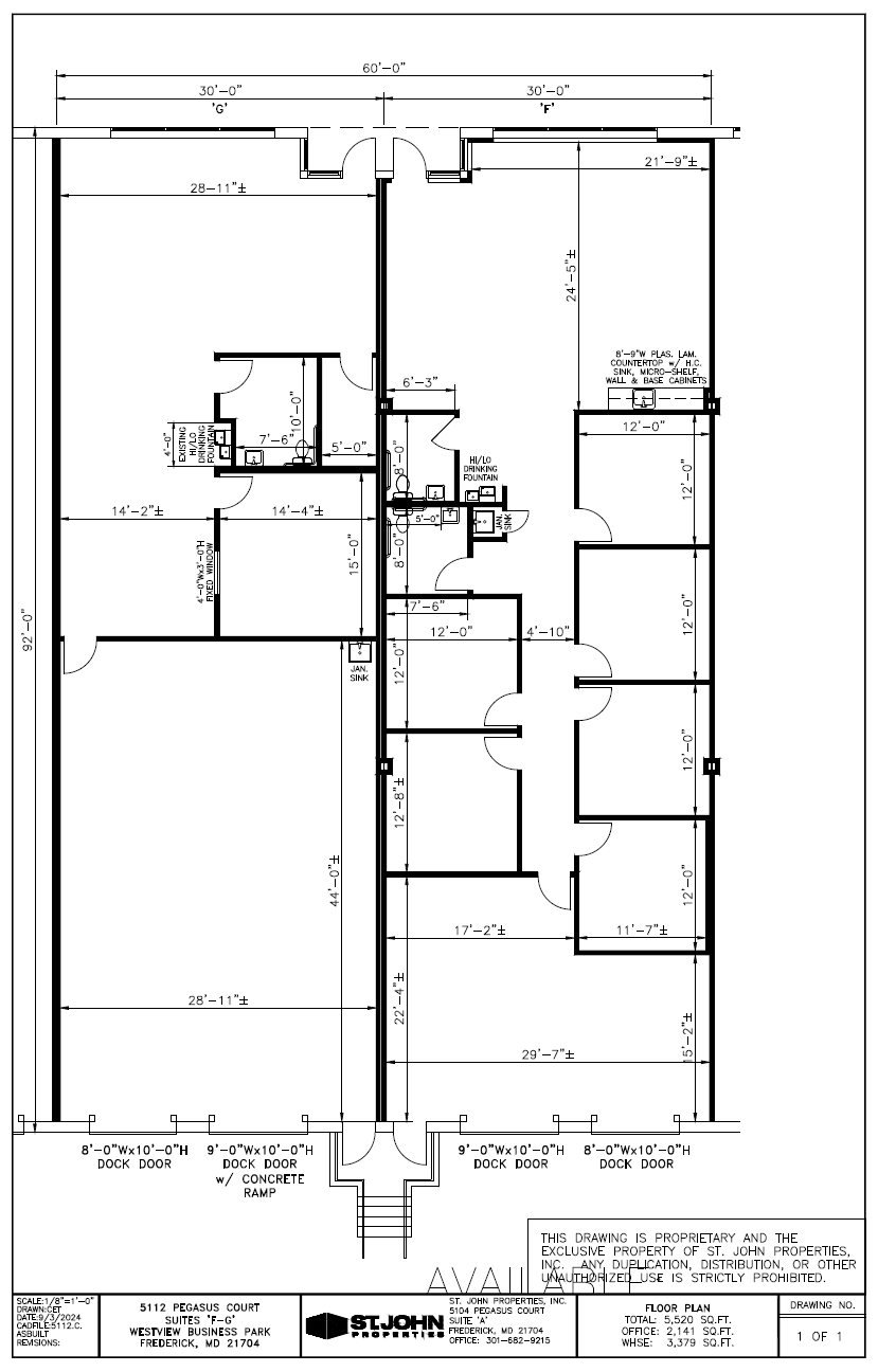 5100 Pegasus Ct, Frederick, MD à louer Plan d  tage- Image 1 de 1