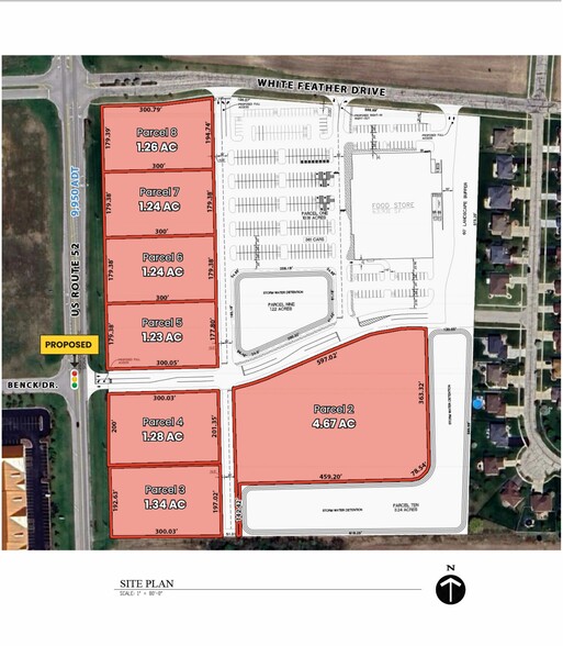 SEC Route 52 & White Feather Dr, Manhattan, IL for lease - Site Plan - Image 1 of 1