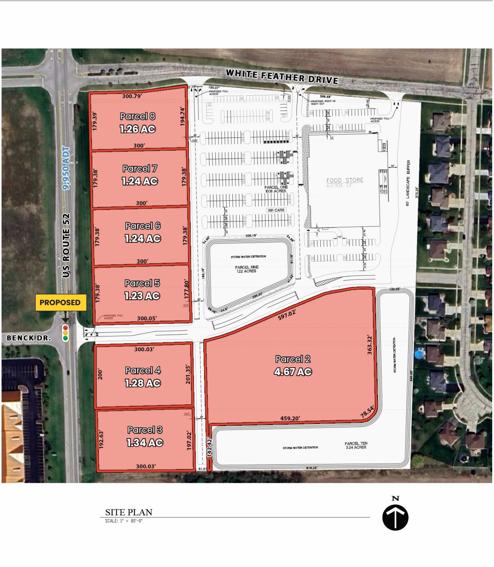 SEC Route 52 & White Feather Dr, Manhattan, IL for lease Site Plan- Image 1 of 2