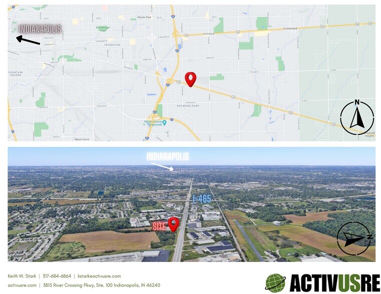 8215 Brookville Rd, Indianapolis, IN à vendre - Aérien - Image 2 de 2