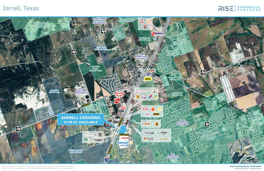 11452 I-35, Jarrell, TX for lease - Aerial - Image 3 of 3