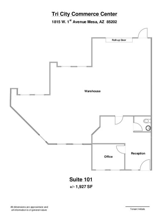 1815 W 1st Ave, Mesa, AZ for lease Floor Plan- Image 1 of 1