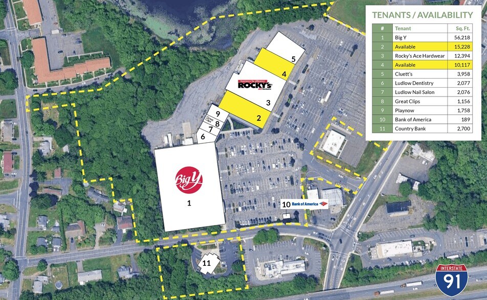 425 Center St, Ludlow, MA à louer - Plan de site - Image 3 de 6