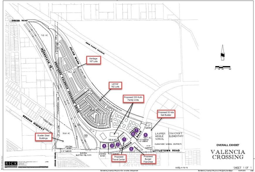 5155 Valencia & Littletown Rd -Valencia Crossing, Tucson, AZ à vendre - Plan de site - Image 2 de 3