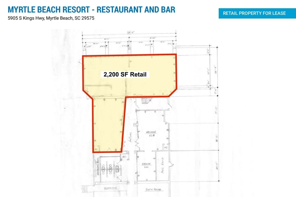 5905 S Kings Hwy, Myrtle Beach, SC for lease Floor Plan- Image 1 of 1
