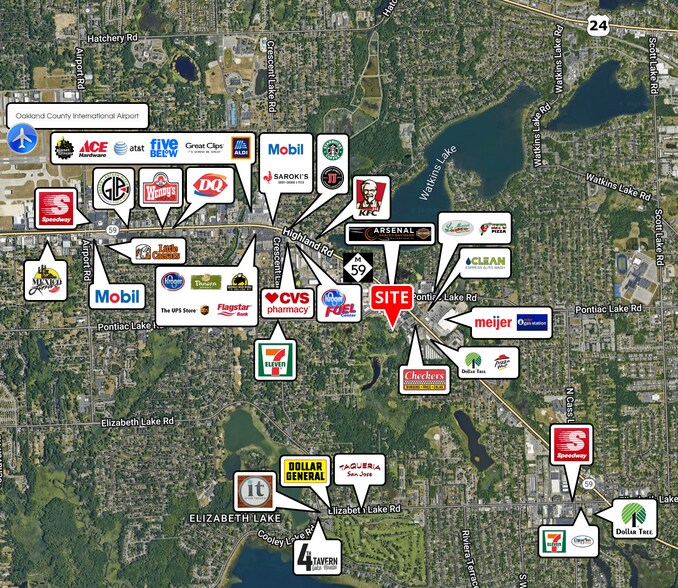 Highland Rd, Waterford, MI for sale - Aerial - Image 2 of 2