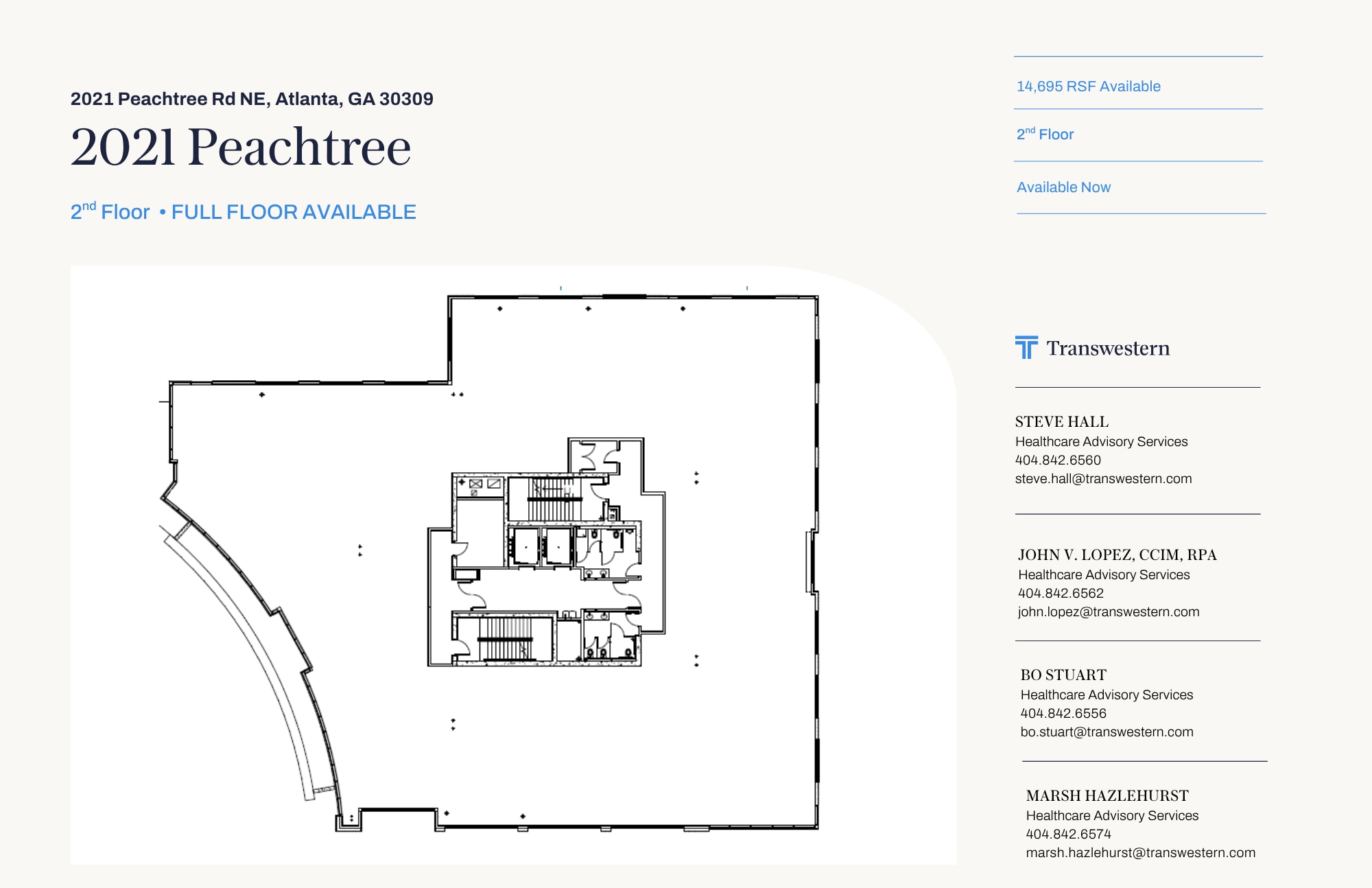 2021 Peachtree Rd, Atlanta, GA à louer Plan d’étage- Image 1 de 1