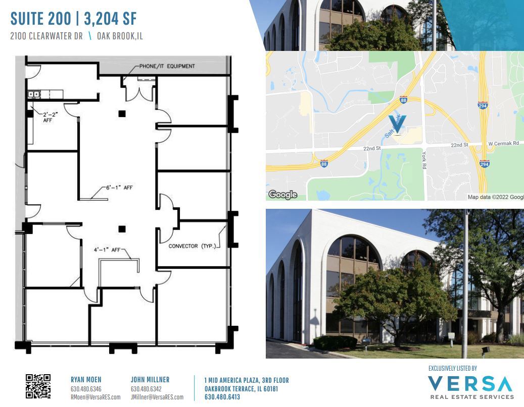 2100 Clearwater Dr, Oak Brook, IL à louer Plan d’étage- Image 1 de 1