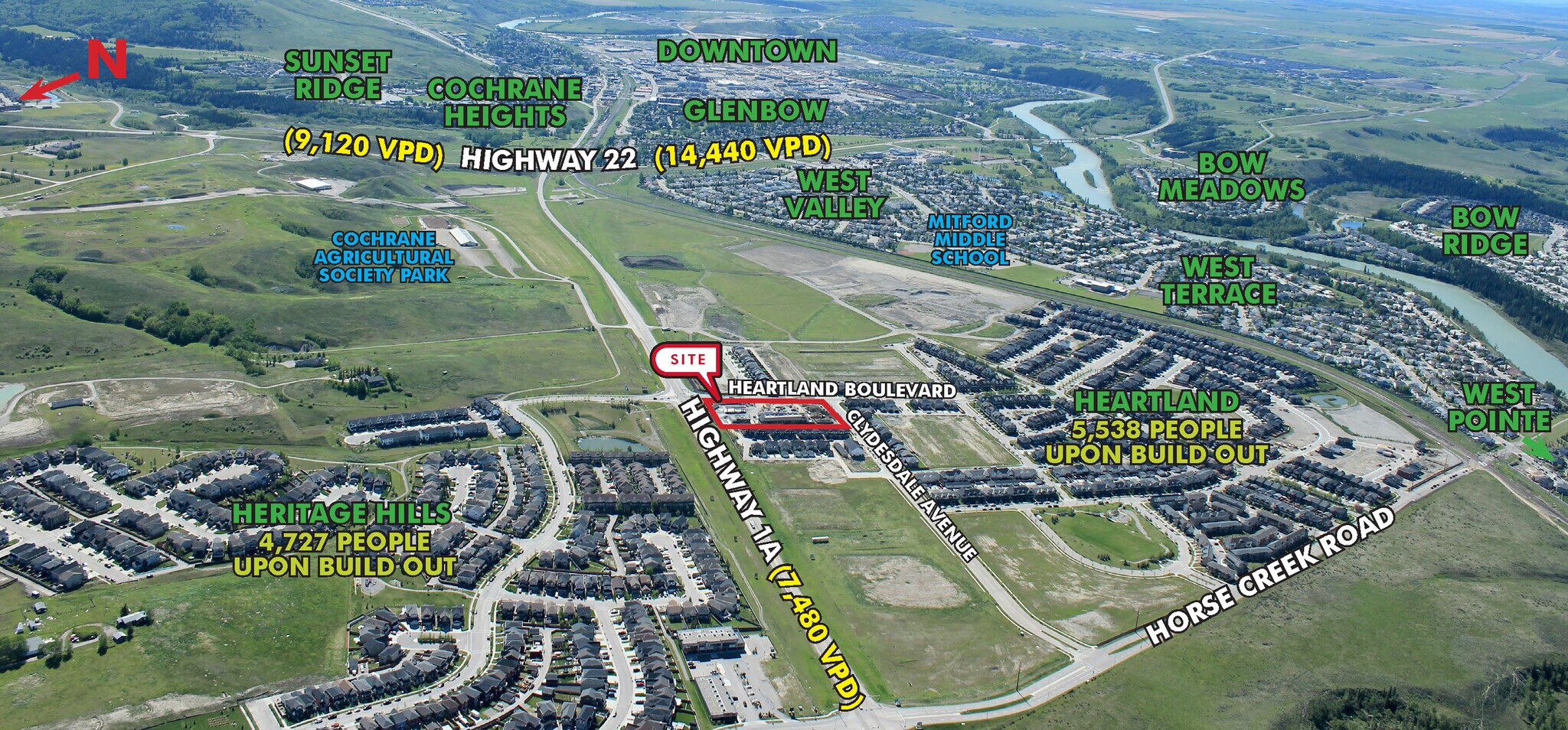 23 Heartland Blvd, Cochrane, AB à vendre Aérien- Image 1 de 1