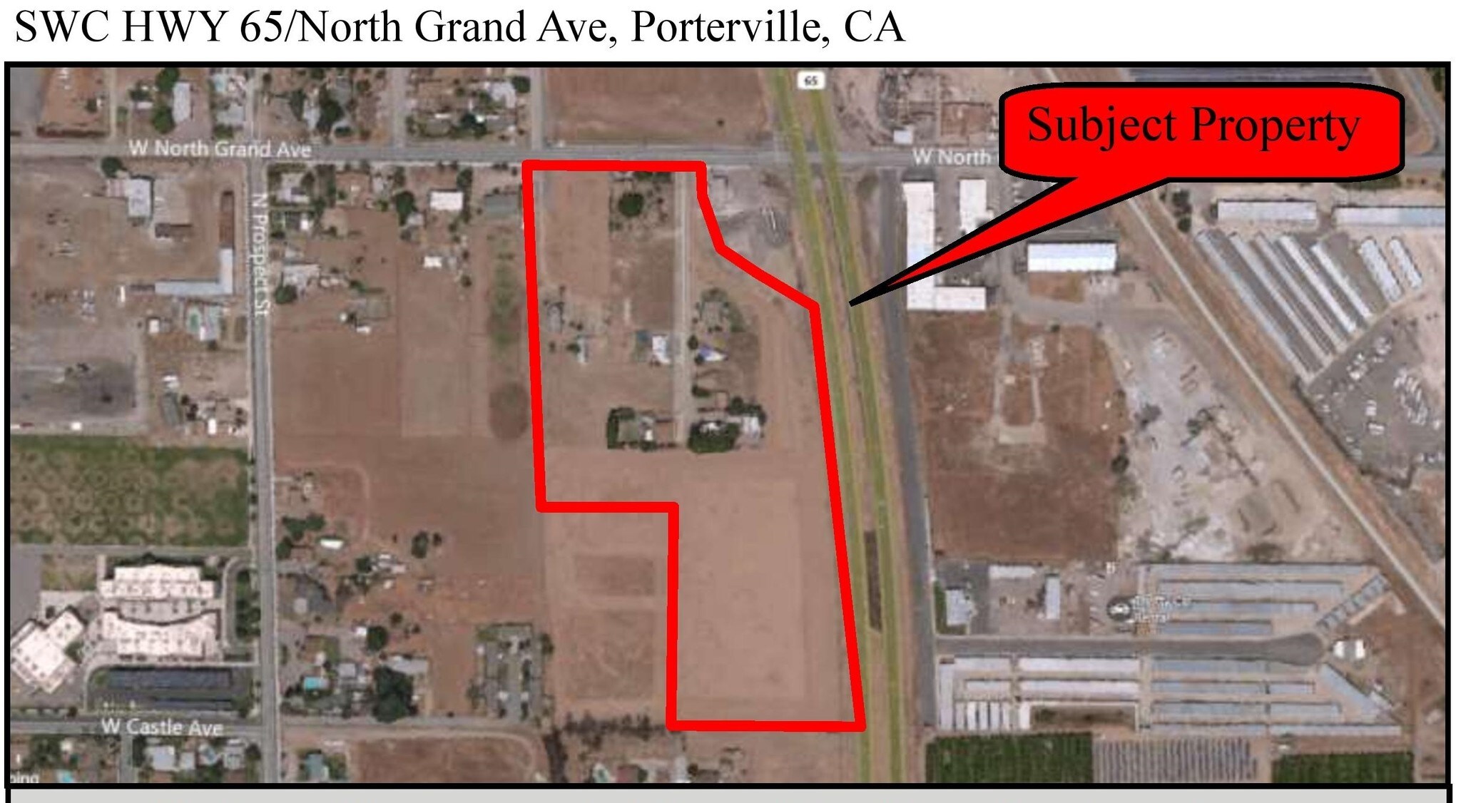 Highway 65 & North Grand, Porterville, CA for lease Primary Photo- Image 1 of 10