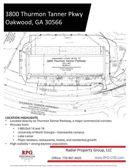 3800 Thurmon Tanner Pkwy, Oakwood, GA à louer - Plan cadastral - Image 3 de 4
