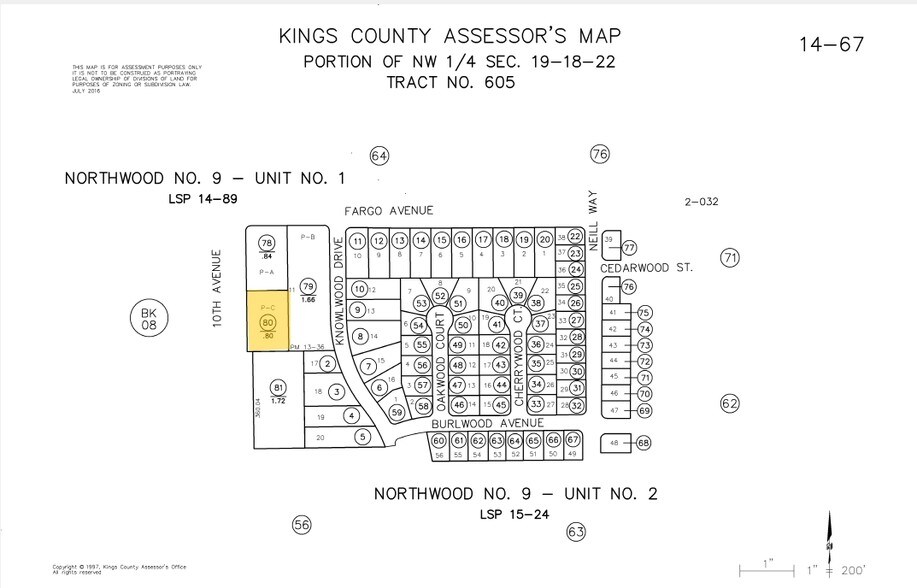 2431 N 10th Ave, Hanford, CA à vendre - Plan cadastral - Image 2 de 2