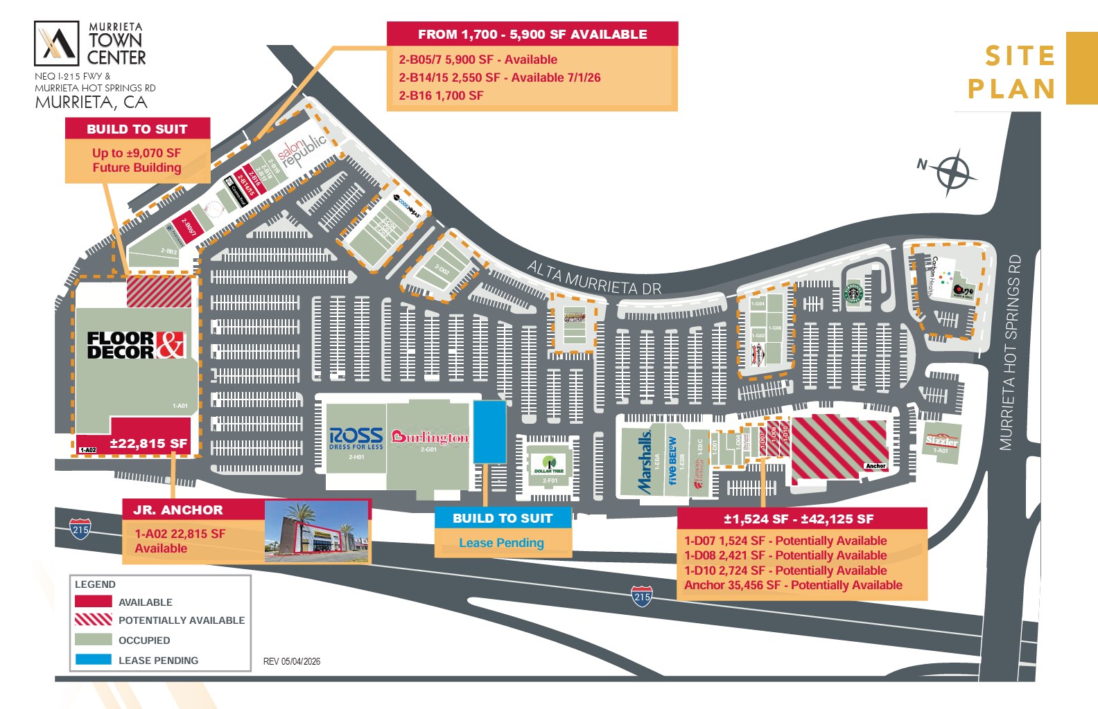 39815-39875 Alta Murrieta Dr, Murrieta, CA à louer Plan de site- Image 1 de 1