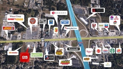 5421 New Jesup Hwy, Brunswick, GA - AERIAL map view