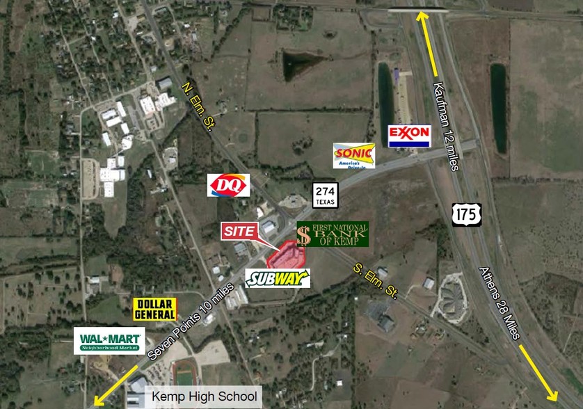 102 S State Highway 274, Kemp, TX for lease - Aerial - Image 2 of 5