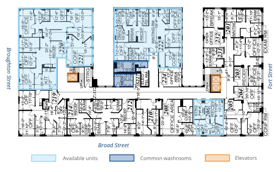 645 Fort St, Victoria, BC à louer Plan d’étage- Image 1 de 1