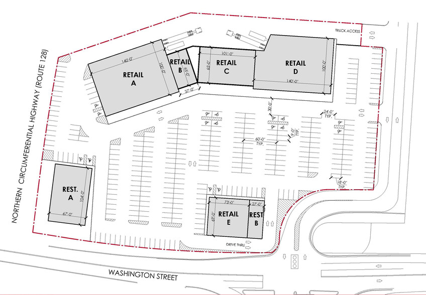 399 Washington St, Woburn, MA à louer - Plan de site - Image 3 de 6