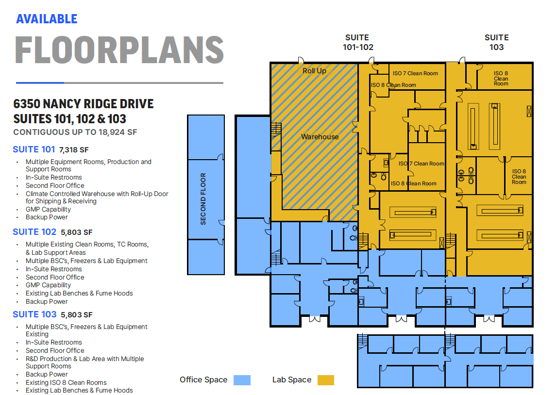 6310 Nancy Ridge Dr, San Diego, CA à louer Plan d’étage- Image 1 de 1