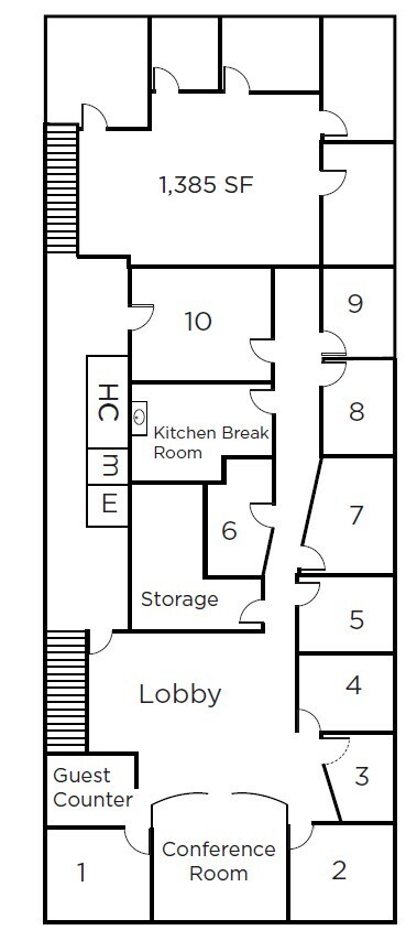 1442-1444 N Main St, Walnut Creek, CA à louer Plan d’étage- Image 1 de 1