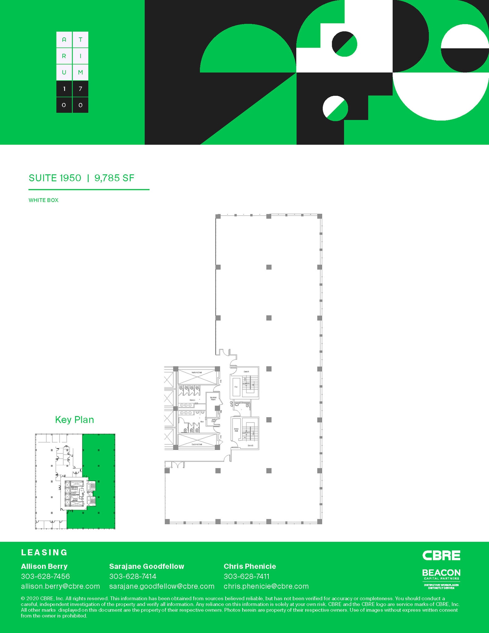 1700 Broadway, Denver, CO à louer Plan d’étage- Image 1 de 1