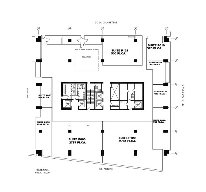 1010 Rue De La Gauchetière O, Montréal, QC à louer Plan d’étage- Image 1 de 1
