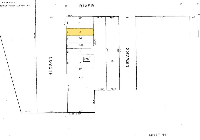 22 Hudson Pl, Hoboken, NJ à louer - Plan cadastral - Image 3 de 28