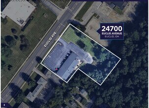 24674-24700 Euclid Ave, Euclid, OH - Aerial  map view