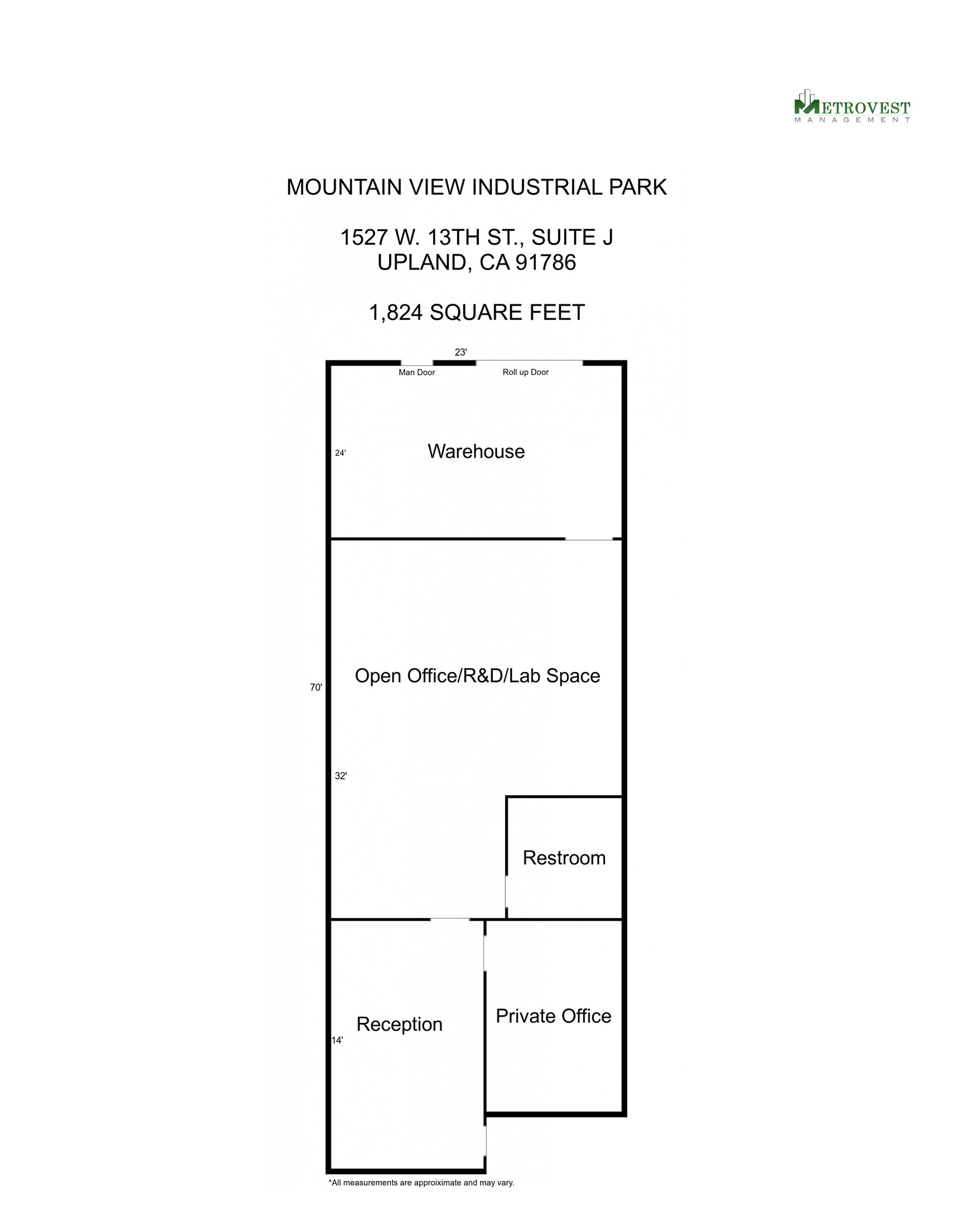 1525 W 13th St, Upland, CA for lease Floor Plan- Image 1 of 1