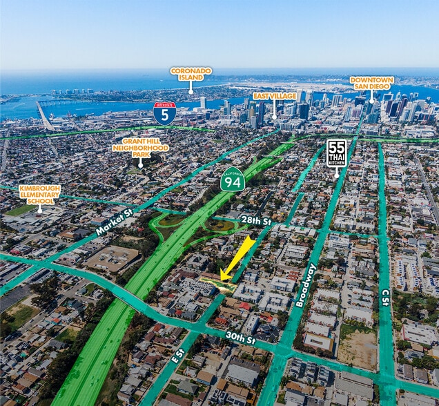 0 E St, San Diego, CA à vendre - Aérien - Image 2 de 18