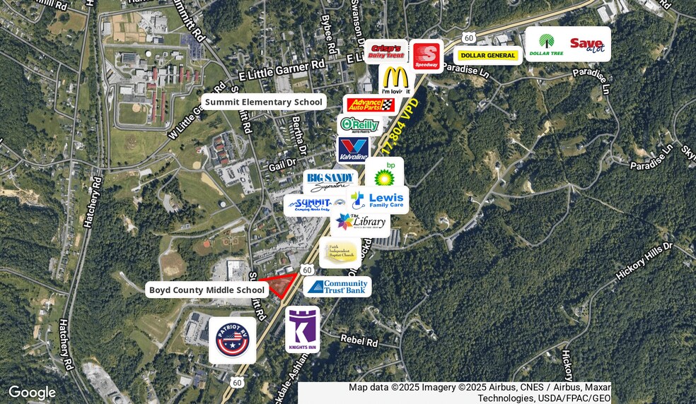 7117 US 60, Ashland, KY à vendre - Aérien - Image 2 de 3