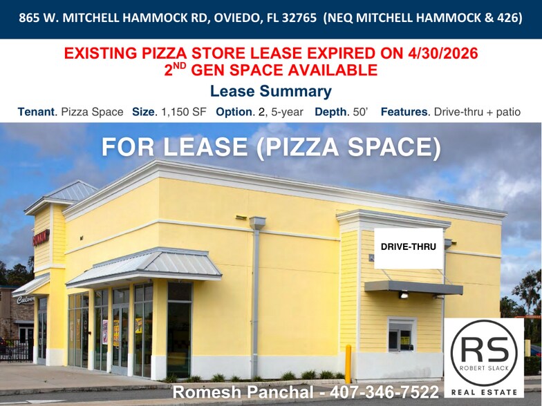 865 W Mitchell Hammock Rd, Oviedo, FL à louer - Photo du bâtiment - Image 2 de 6