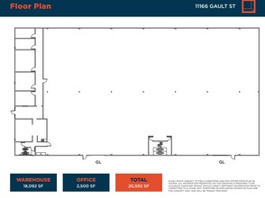 11166 Gault St, North Hollywood, CA à louer Plan d  tage- Image 1 de 1