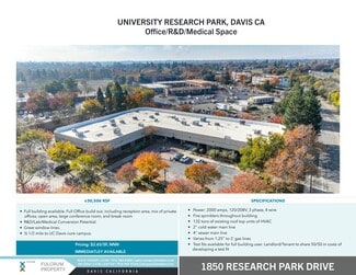 More details for 1850 Research Park Dr, Davis, CA - Office for Lease