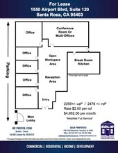 1550 Airport Blvd, Santa Rosa, CA for lease Interior Photo- Image 1 of 1