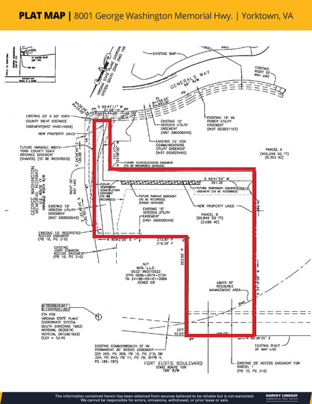 Route 17 & Fort Eustis Blvd, Yorktown, VA à vendre - Plan cadastral - Image 1 de 2