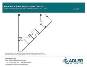 9050 Pines Blvd, Pembroke Pines, FL à louer Plan d’étage- Image 1 de 1