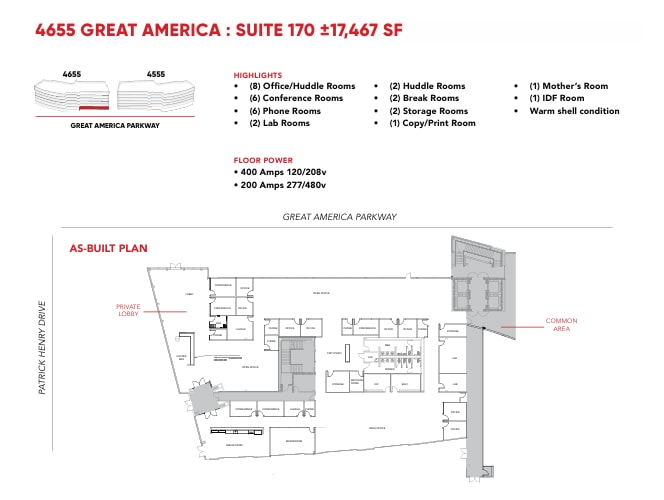 4655 Great America Pky, Santa Clara, CA for lease Floor Plan- Image 1 of 1