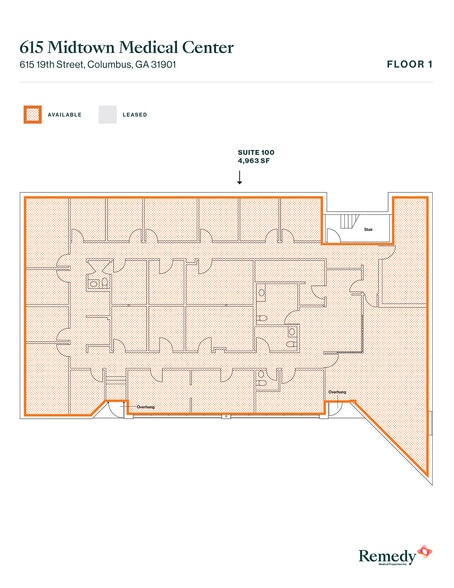 615 19th St, Columbus, GA for lease - Floor Plan - Image 3 of 4